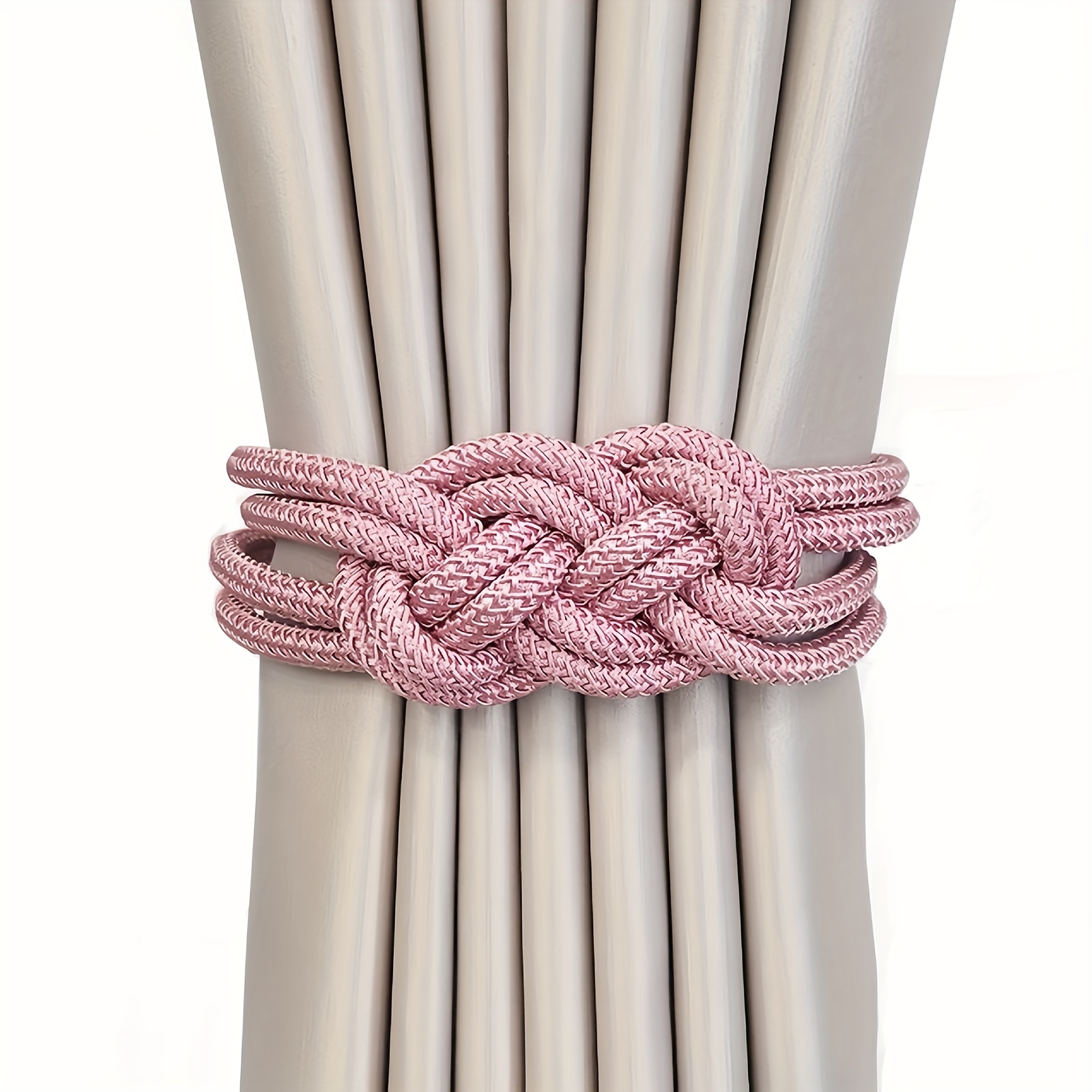 1pc of Stylish Magnetic Curtain Tie, Polished Surface Plastic Wall Hanging Rope, with Chinese Knot Design, Easy to Install Light Luxury Decorative Buckle, Suitable for Bedroom, Practical Hook