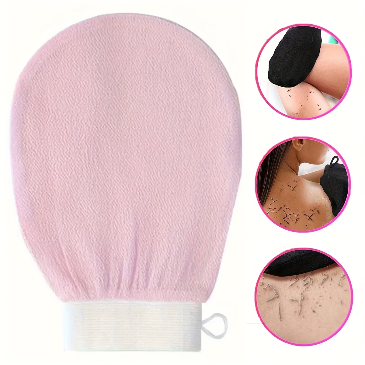 1pc deep exfoliating glove smooth and shiny bath body scrub cleanses and removes dead skin gentle yet exfoliating glove that removes dead skin ideal for self tanning or keratosis pilaris made from 100 polyester fiber