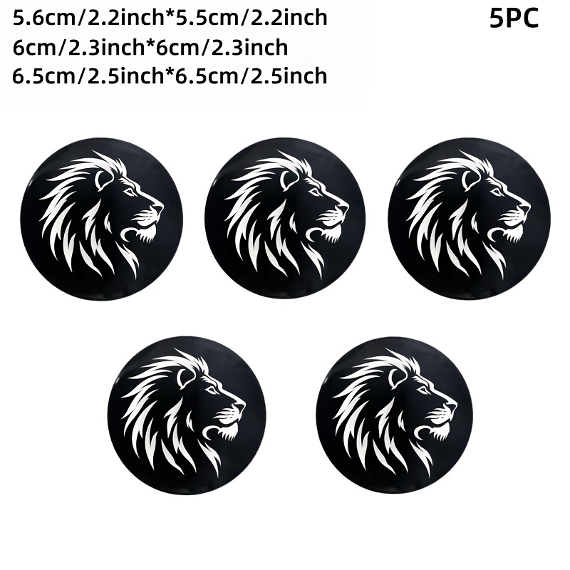 TEMU (5pcs) Creative And Fashionable Pattern Car Tire Accessories Car Wheel Center Cover, Car Steering Wheel Center Cover Decoration, Motorcycle