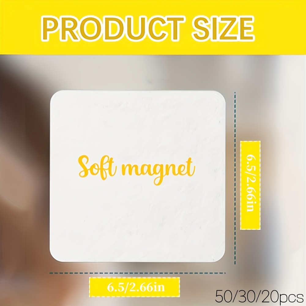 TEMU 50/30/20pcs Customizable Square Fridge Magnets, Custom Refrigerator Stickers With Logo, Text, And Patterns, Personalized Photo Fridge Magnets,