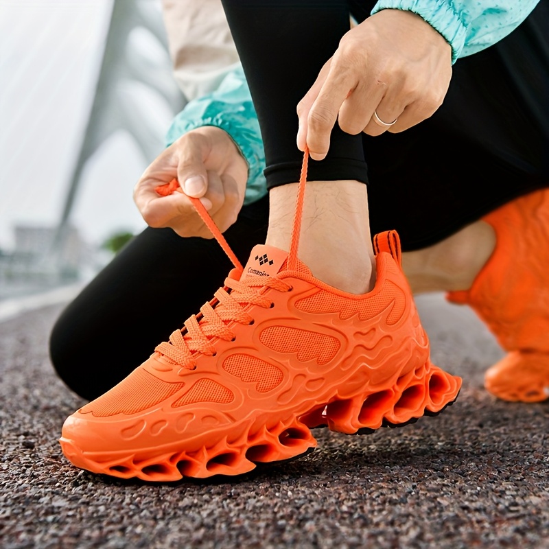 On Running Men\'s Vibrant Orange Athletic Shoes Ramiter Mens Sneakers Mens Shoes Fashion Running Sneaker  main image 3