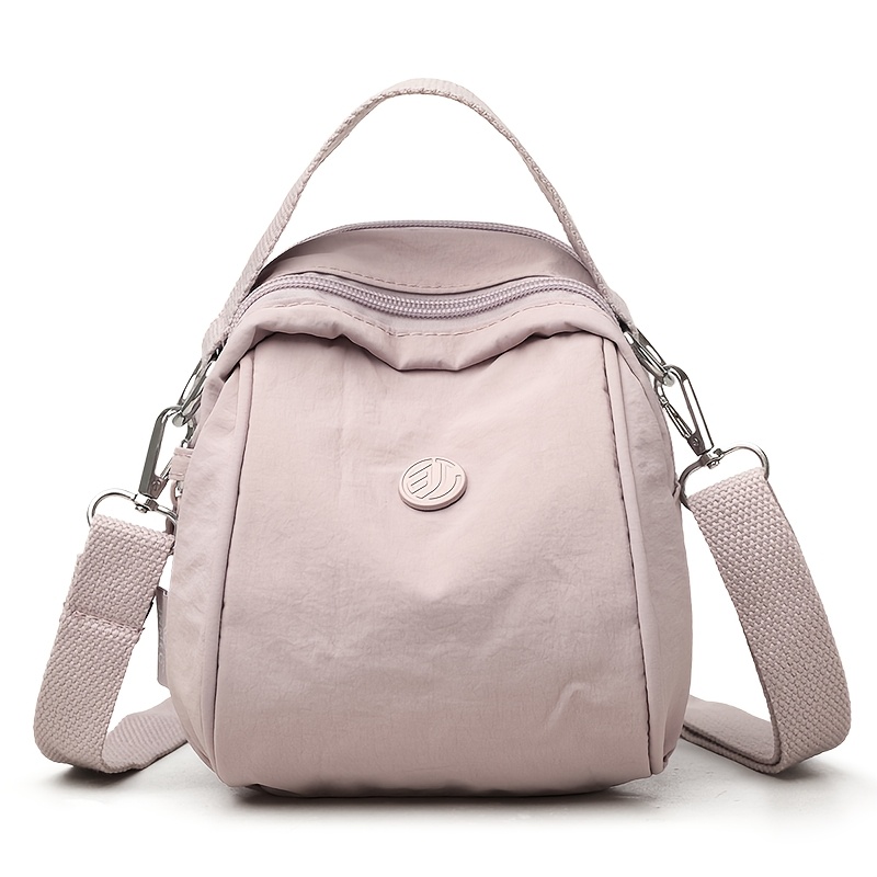 Women's Nylon Crossbody Bag with Detachable Strap