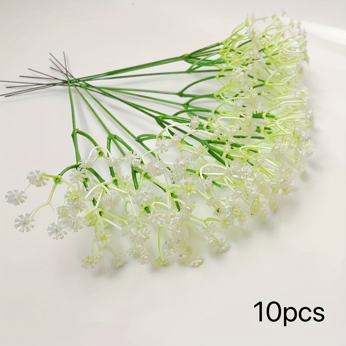 Image of 10 Stems/300 Buds, Artificial Baby's Breath Bouquet With Vine For Wedding And Engagement Party Decorations