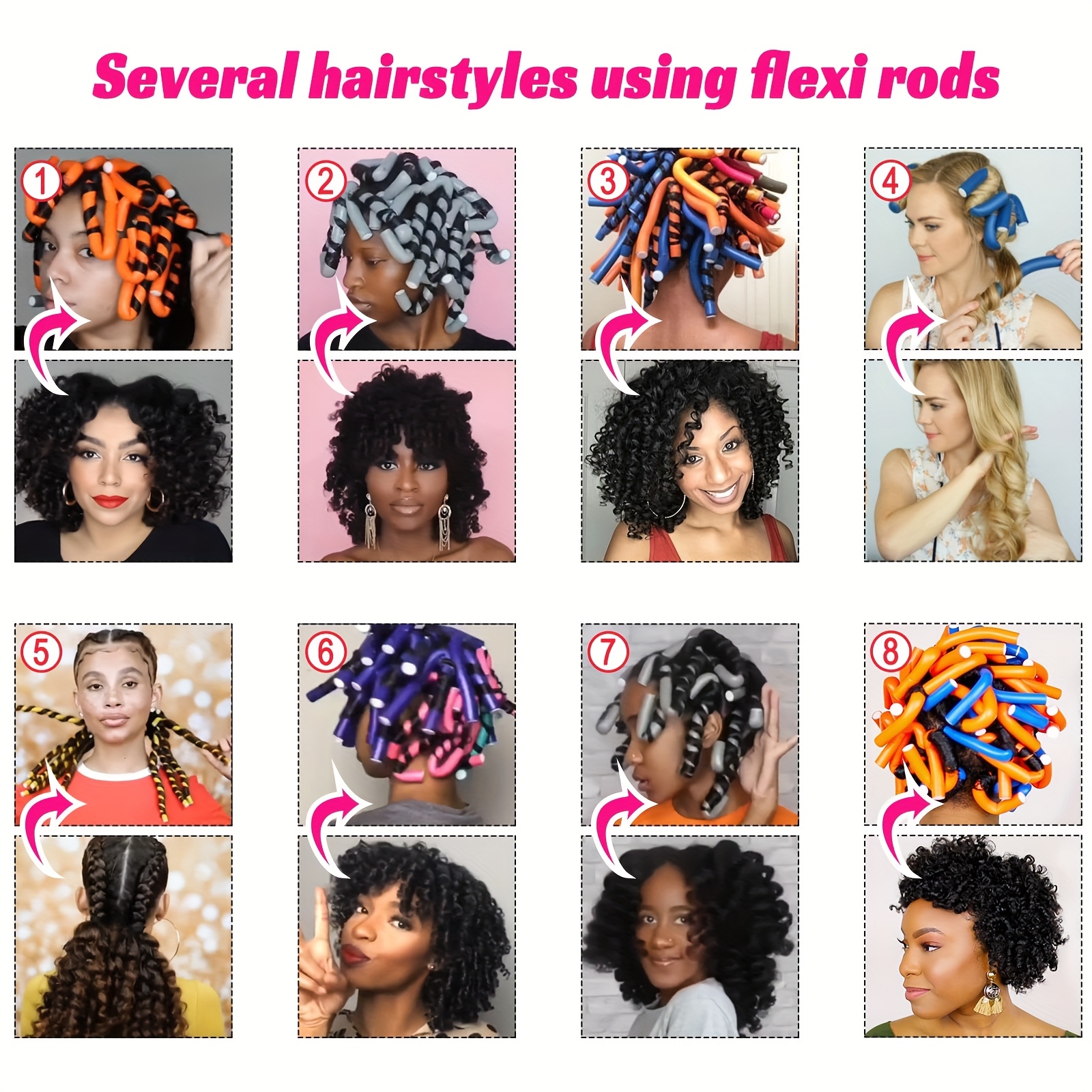 30pcs 45 non thermal flexible curling rod thin flexible Temu Oman