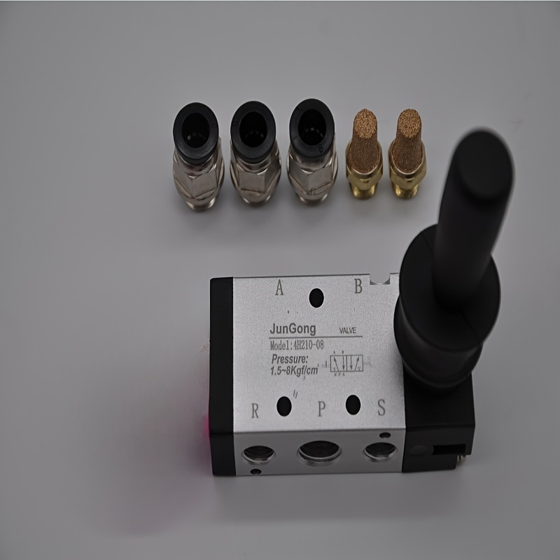TEMU 2 Way 5 Port Hand Operated Valve 4h210-08 Durable For Industrial Applications Hot! Ideal For Pneumatic Systems 4h210-08 2 Position 5 Port Hand