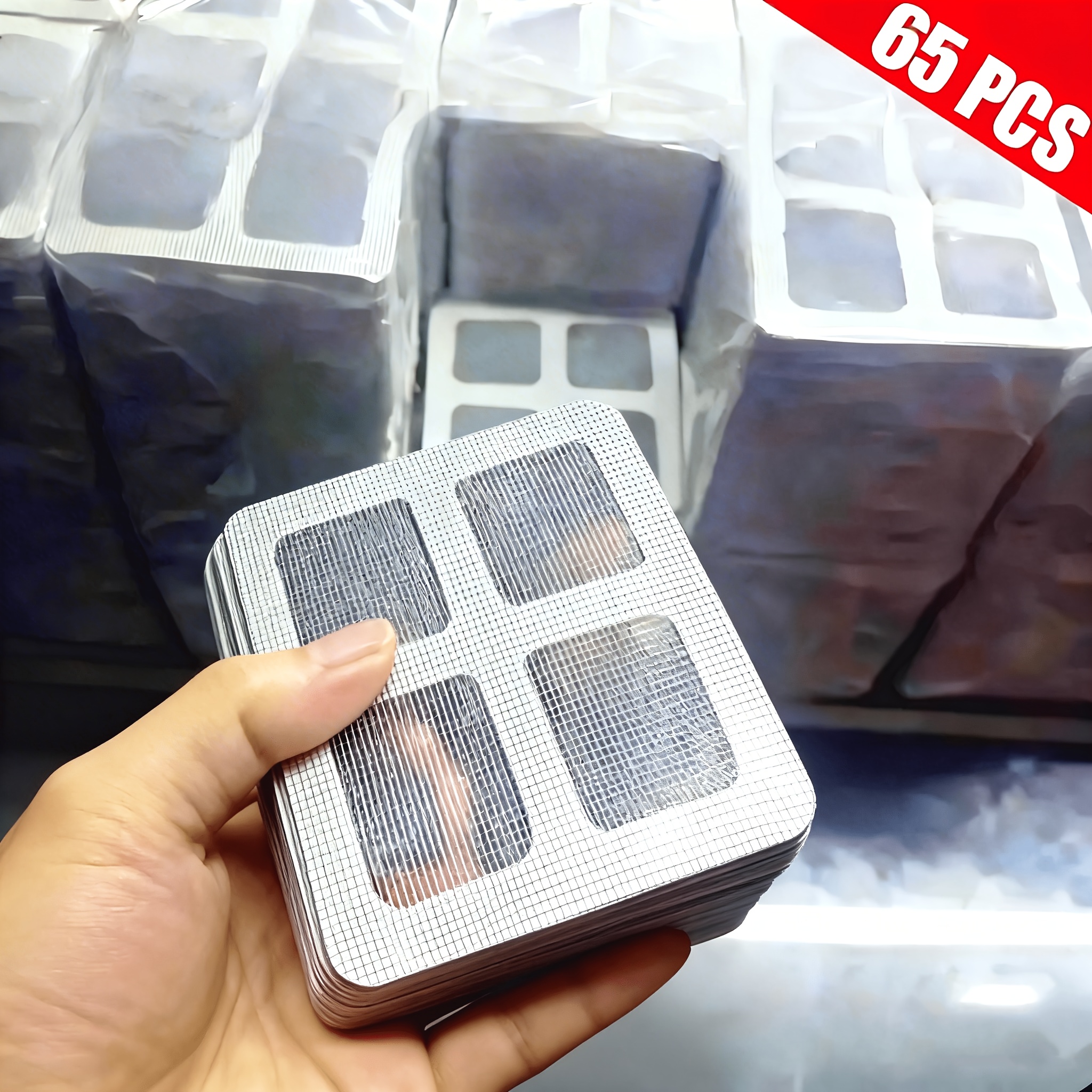 65pcs Of Disposable Bathroom Floor Drain Hair Filters, Anti-clogging For Floor Sink Drains, Suitable For Bathrooms And Kitchens