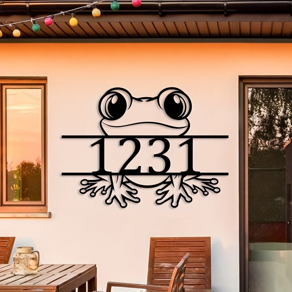 

Customizable Cute Frog Number Sign - Personalized Name, Aaa Grade With Textured , Wall Decor & Home Identification