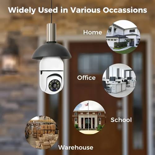 2 4pcs 3mp high definition light bulb cameras 1080p wireless network monitoring night two way audio 360 scrolling cloud and tf card storage indoor wireless security cameras with motion detection for
