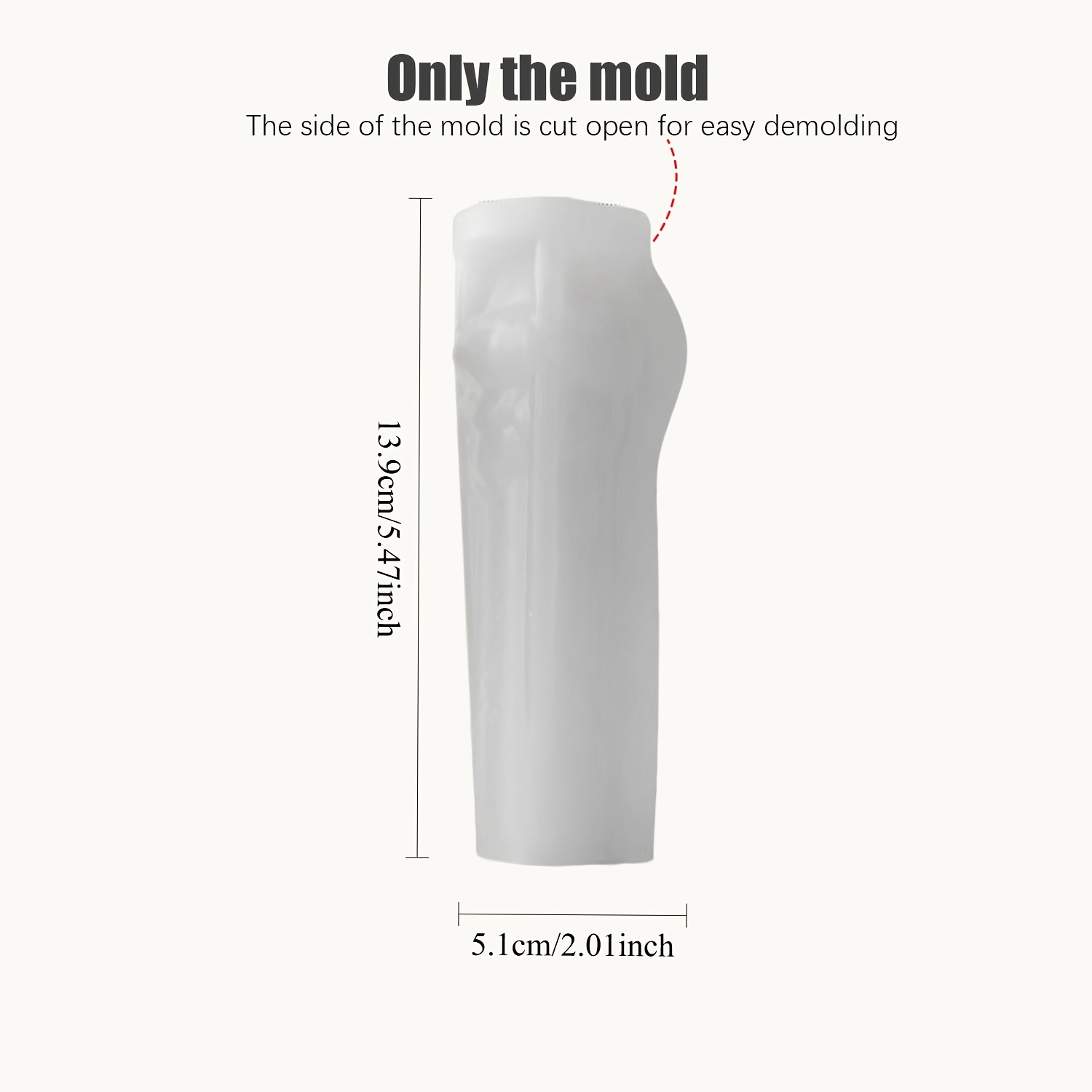 TEMU Moule en silicone pour bougie Père Noël, longue tige, moule de décoration de bougie parfumée de Noël