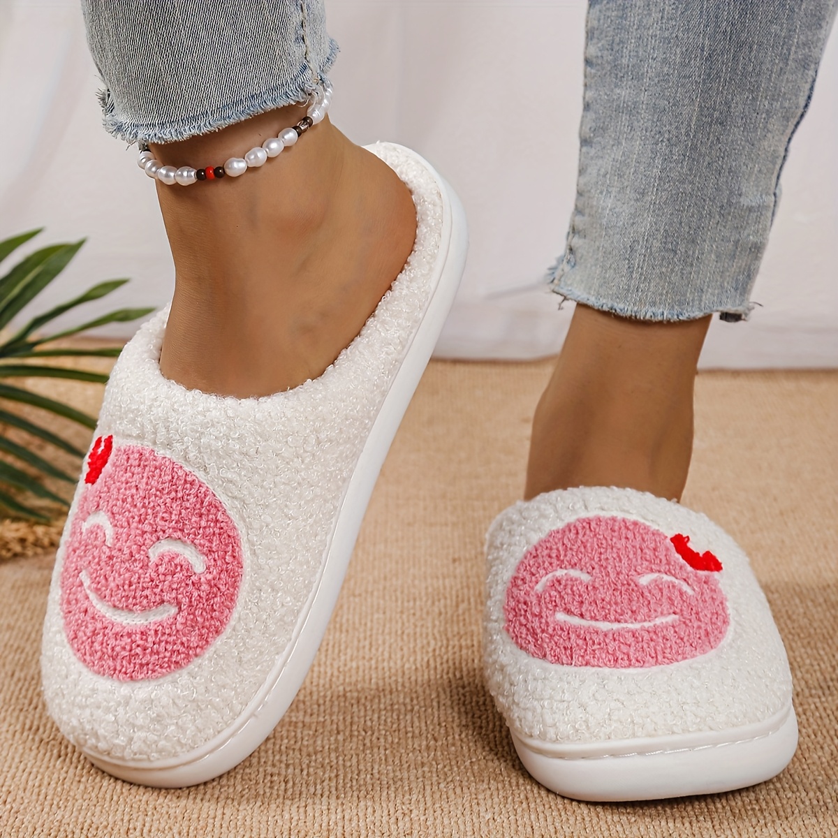Produktbild von MUYOGRT Hausschuhe Damen Plüsch Winter Pantoffeln, Flauschige Slippers Warme Hausschuhe Herren, Flaumig Weiche Rutschfest Hauspantoffeln Schuhe