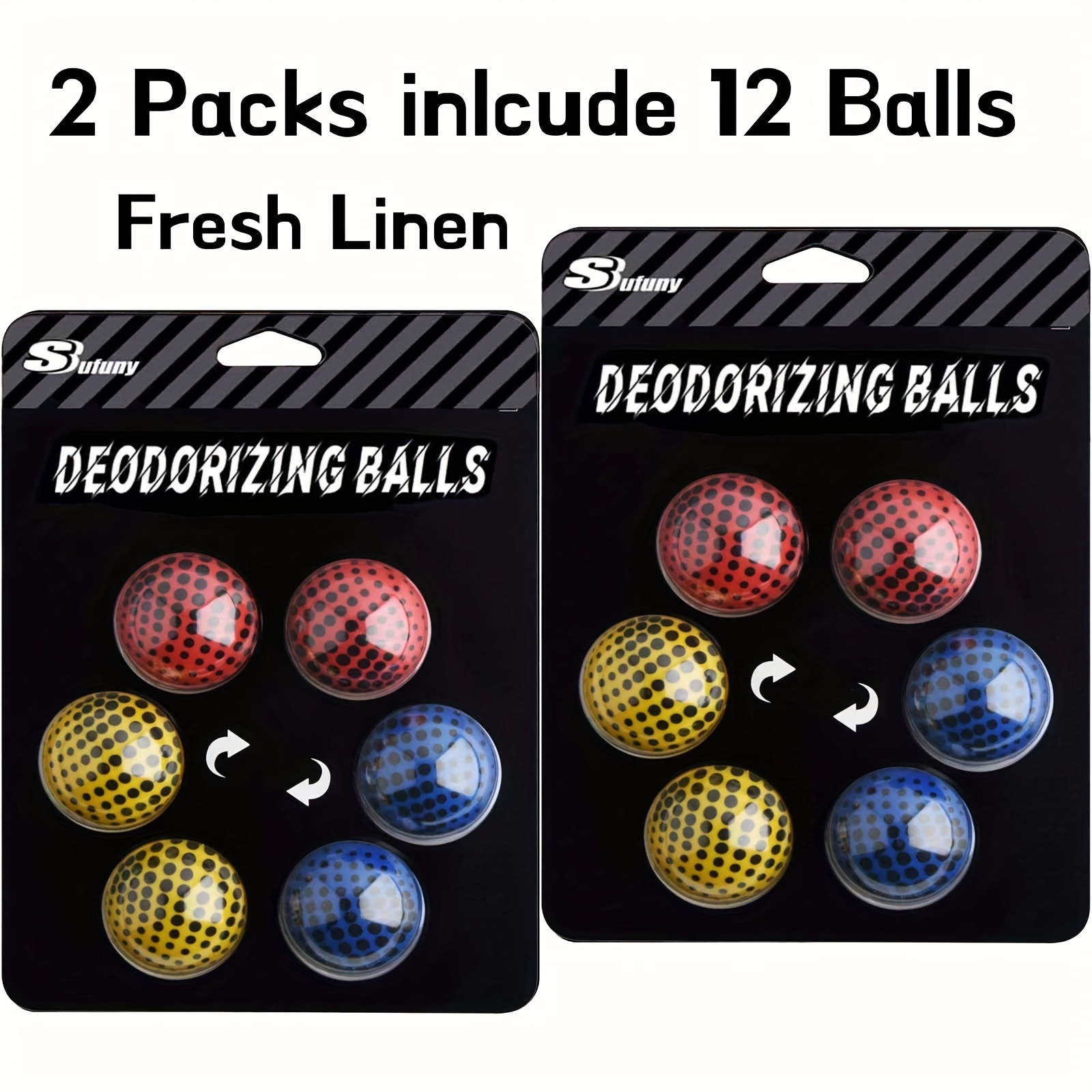TEMU 6/12pcs, Shoe Deodorizer Balls, Sneaker Deodorizer Balls, Wardrobe, Shoe Cabinet, Storage Cabinet, Car, Fitness Gym Bag Air Fresheners, Cleaning