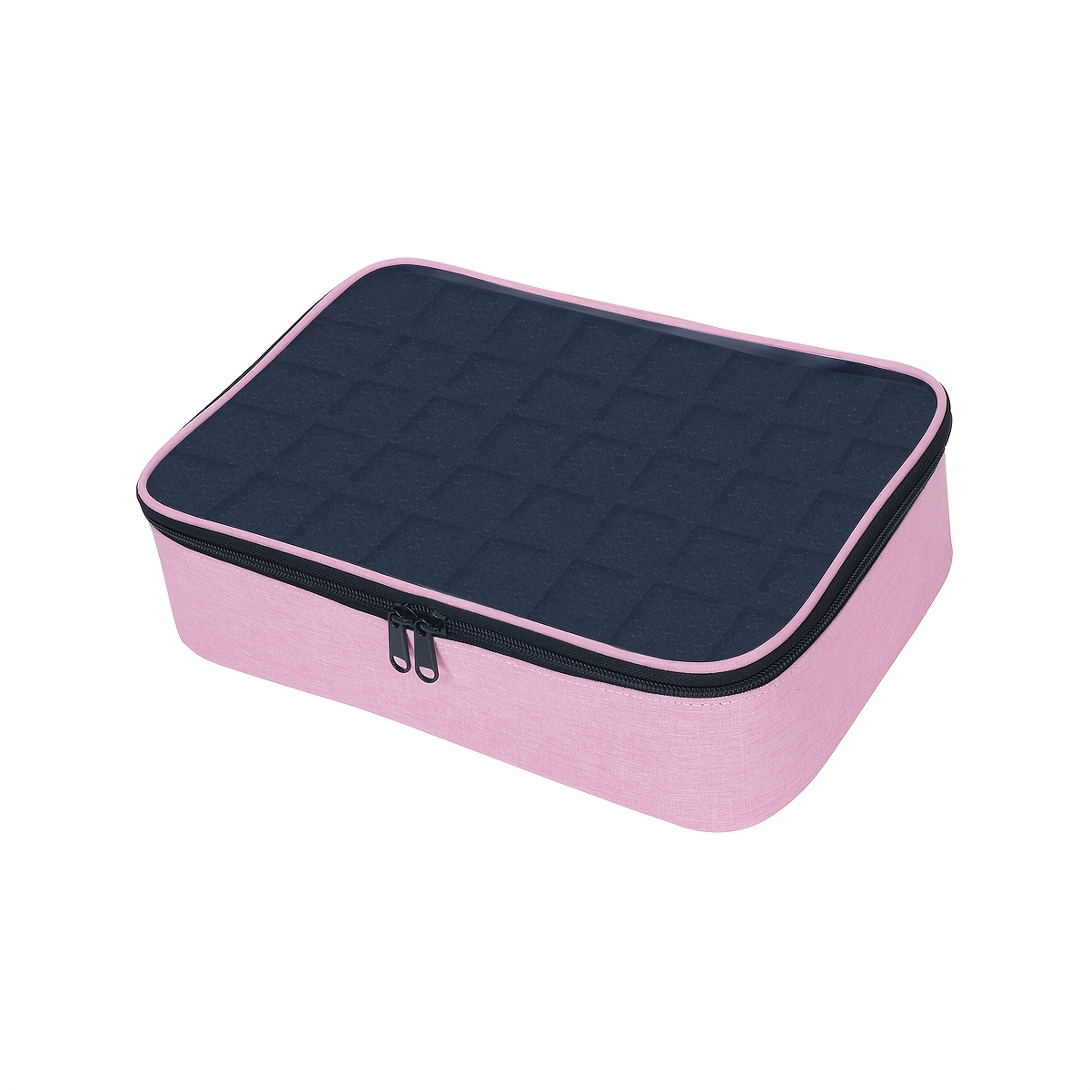 TEMU 40 Flaschen Nagellack Organizer, tragbare Handheld Kosmetik Aufbewahrungsbox mit abnehmbarem Fach, kann 40 Flaschen mit 15 ml Nagellack fassen,