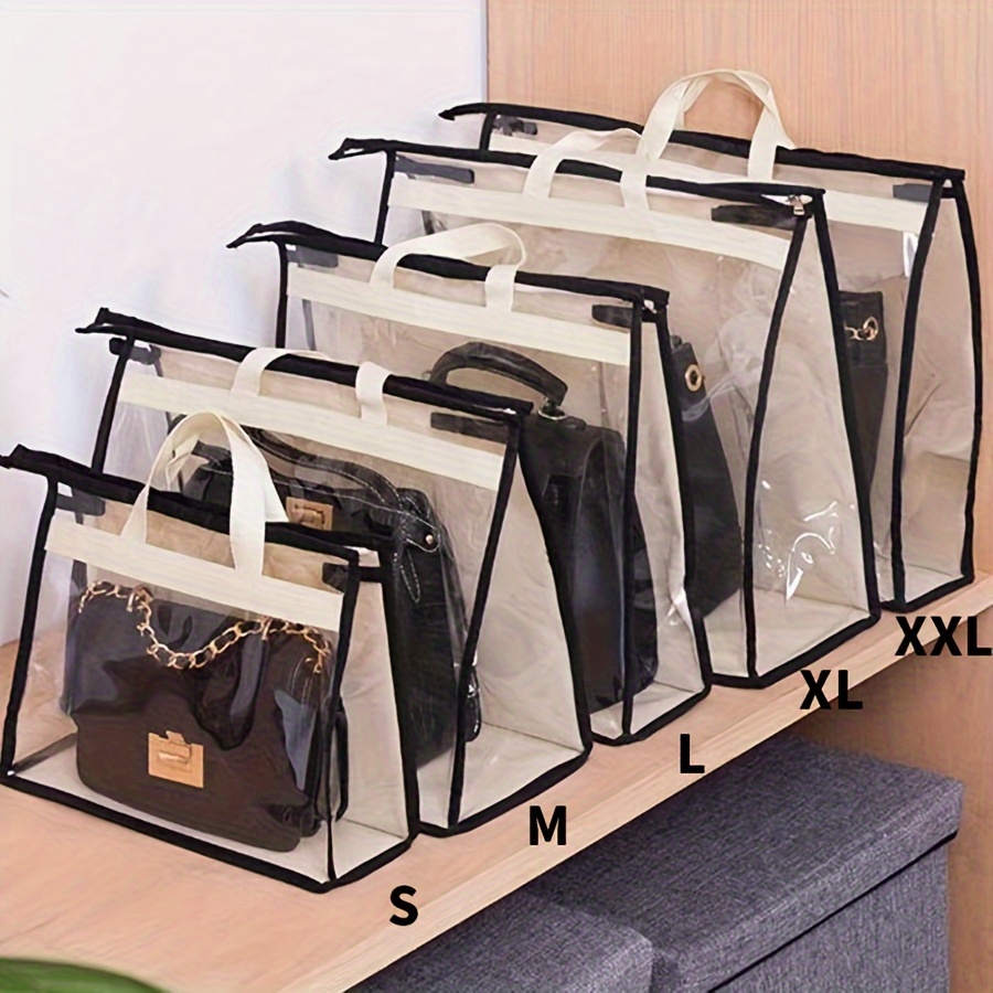 

Luxury Transparent Dustproof Bag Organizer - Waterproof & Moisture-resistant Storage For Handbags, Purses, And Accessories