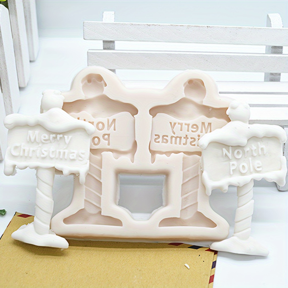 Luyou 1pc Christmas Signs Silicone Molds Resin Mold Additions Christmas Wedding Decorating Tools Suitable For Candle Making