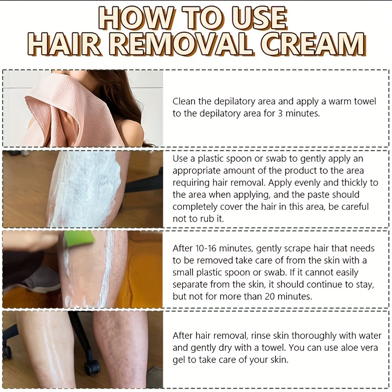 50g Black Hair Removal Cream for Men & Women, Gentle & Moisturizing
