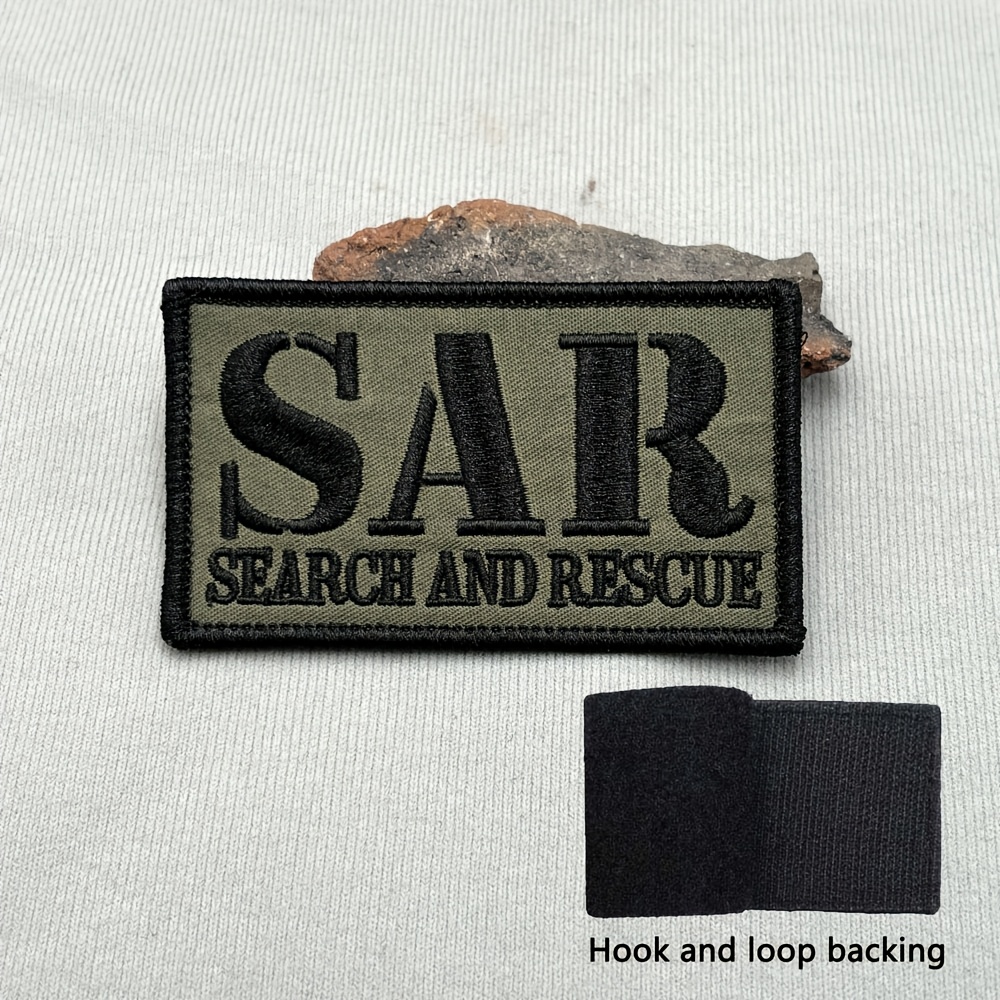TEMU 1pc 'sar' Patch With An Embroidered Design And A Backing