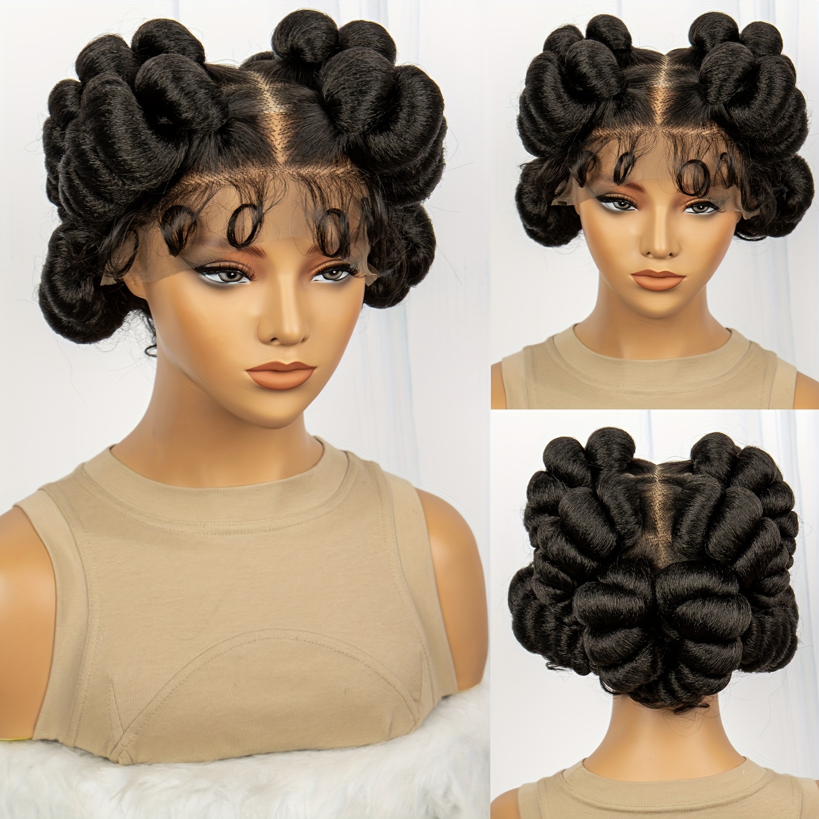 

New African Short Lace Wig: 360° Full Lace, Handcrafted Locs, Suitable For Show And Daily Wear, Conservative And Minimalist Style, Made Of High-temperature Silk, Available In Various Sizes