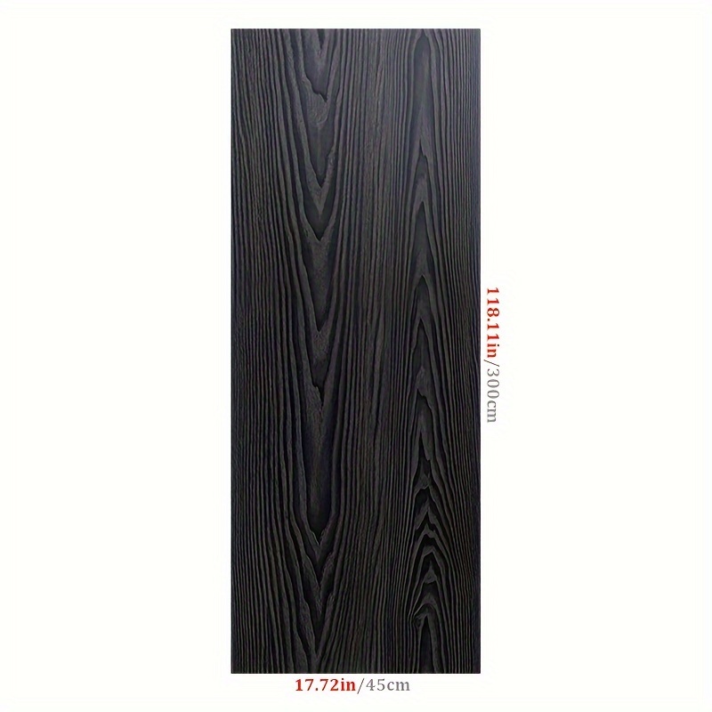 Self Adhesive Black Wood Grain Wallpaper Waterproof Moisture - Temu