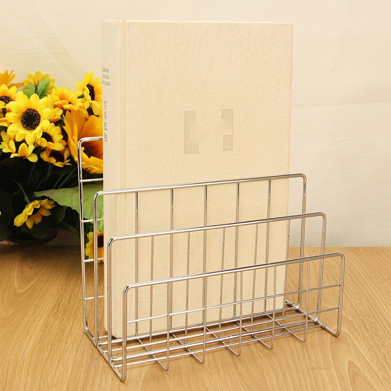 TEMU A Modern Bookshelf With 3 Storage Baskets Magazines, Newspapers And Book Boxes, Suitable Home Office Decoration