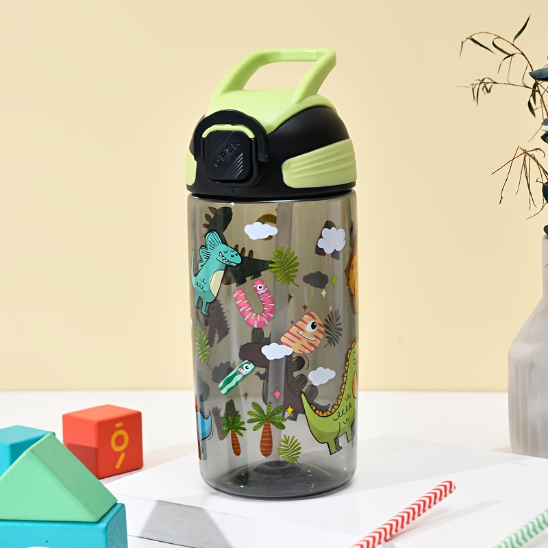 Image of 1pc, 550m Plastic Cup Silicone Handheld Water Bottle Gift Cup Outdoor Anti-fall Water Bottle
