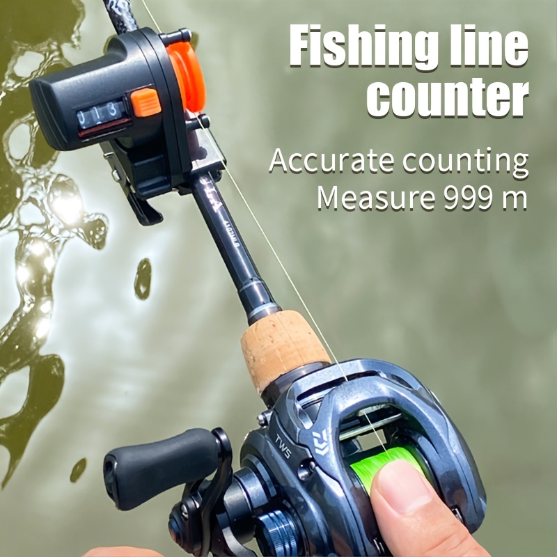 

1pc High- Polymer Fishing Line Counter, 999m Length Measuring Meter, Portable Quick-winding Reel Tool, Black, No Battery Required, Ideal For Valentine's Day & Easter