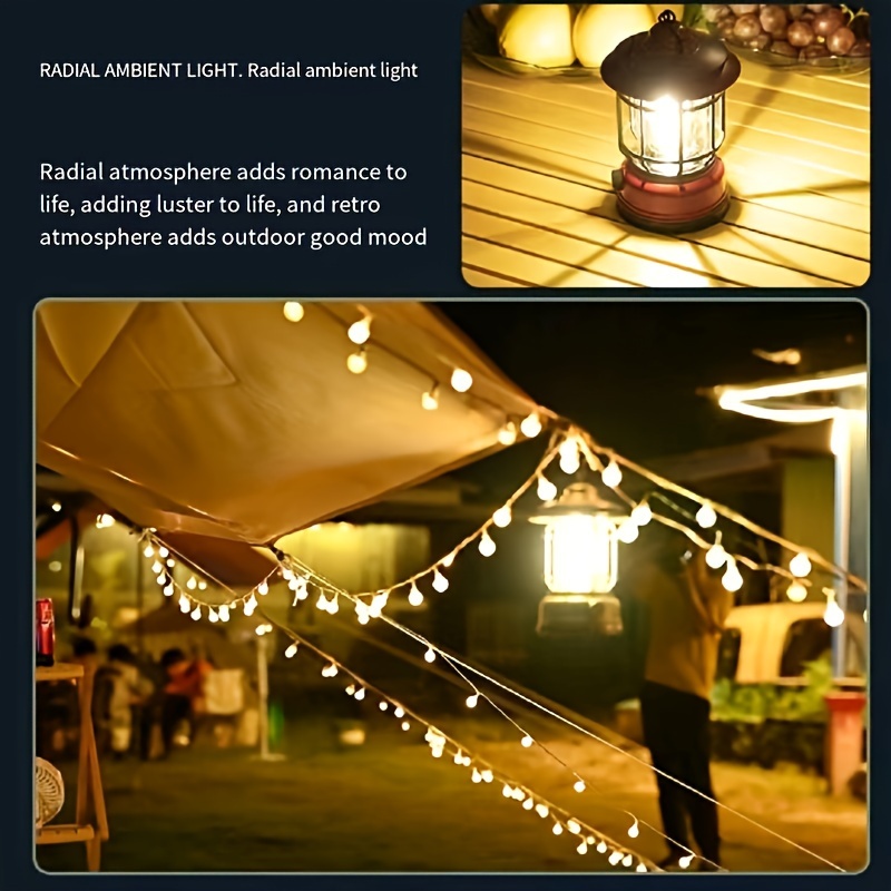 TEMU Outdoor Camping Light Ultra Long Camp Tent Light Camping Atmosphere Lamp Camping Lighting Charging Hand Lamp Lamp Camping Tent Hand Lamp Usb Charging Portable Hand Lamp