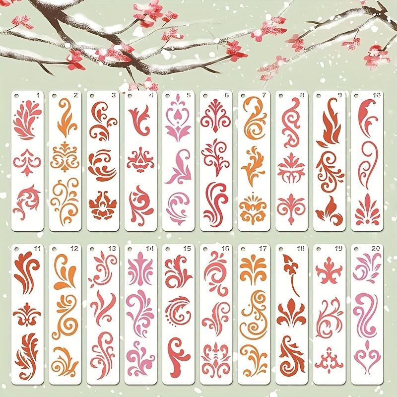 Image of A Set Of 20 Reusable Face And Body Art Tattoo Stencils For Eye And Forehead Designs, Perfect For Airbrush Makeup At Festive Parties