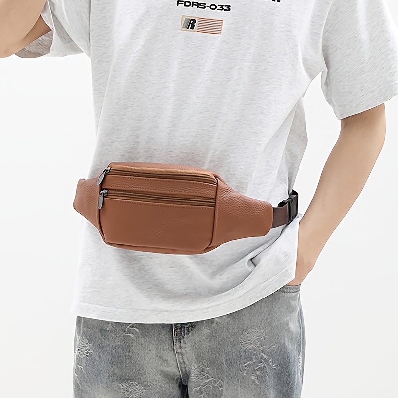 Men's PU Leather Waist Chest Bag