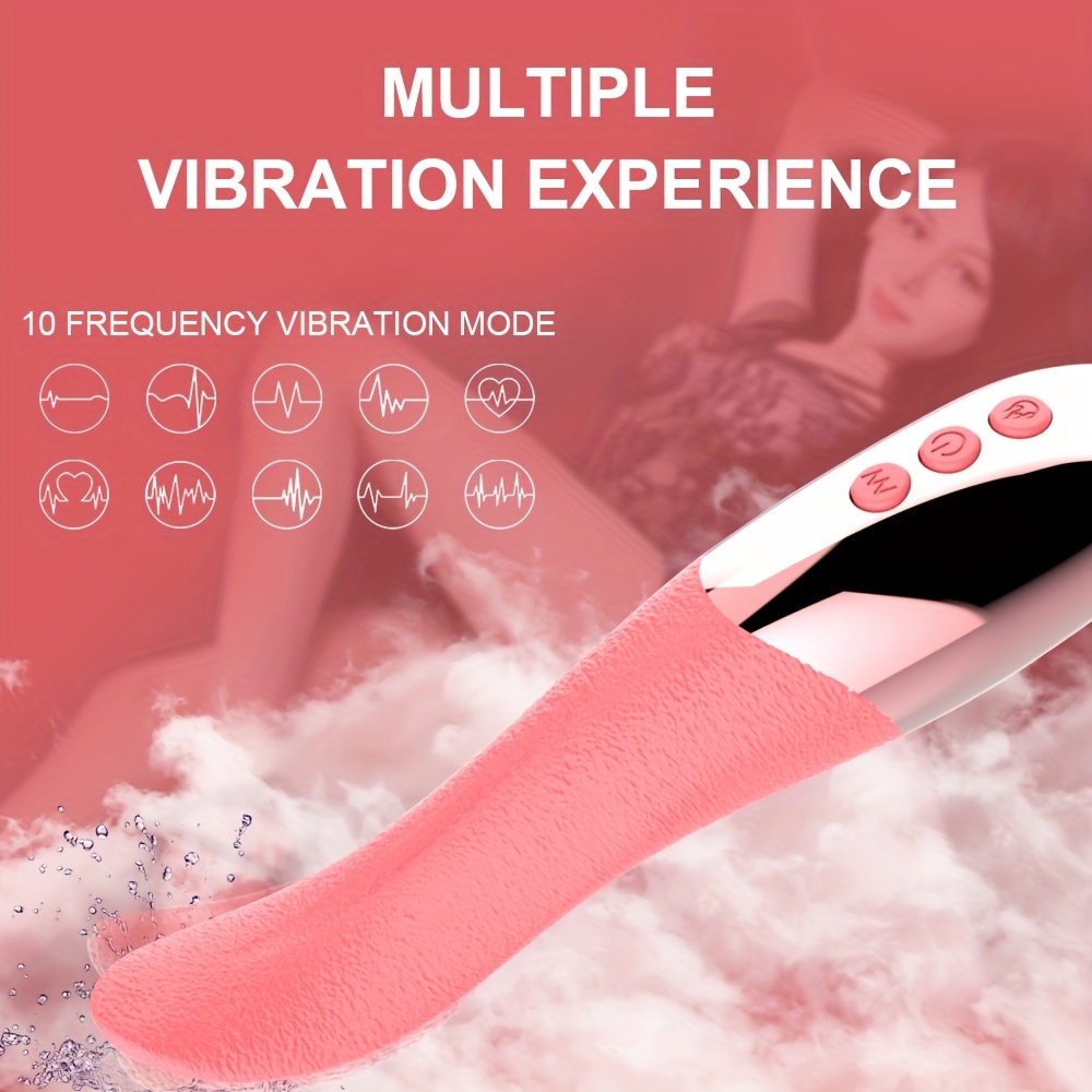AV Vibrator, Female Sexy Toy, Electric Tongue, 10 Frequency Vibrator, 1-key Heating, Stimulation, Clitoris, Breasts, Teasing Adult Products