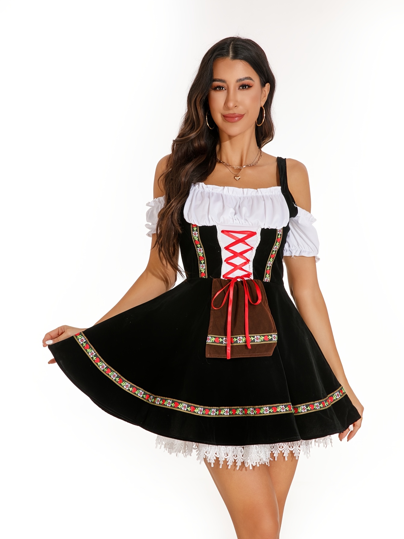 Alpenrose Damen-Dirndlkleid – Vorderansicht