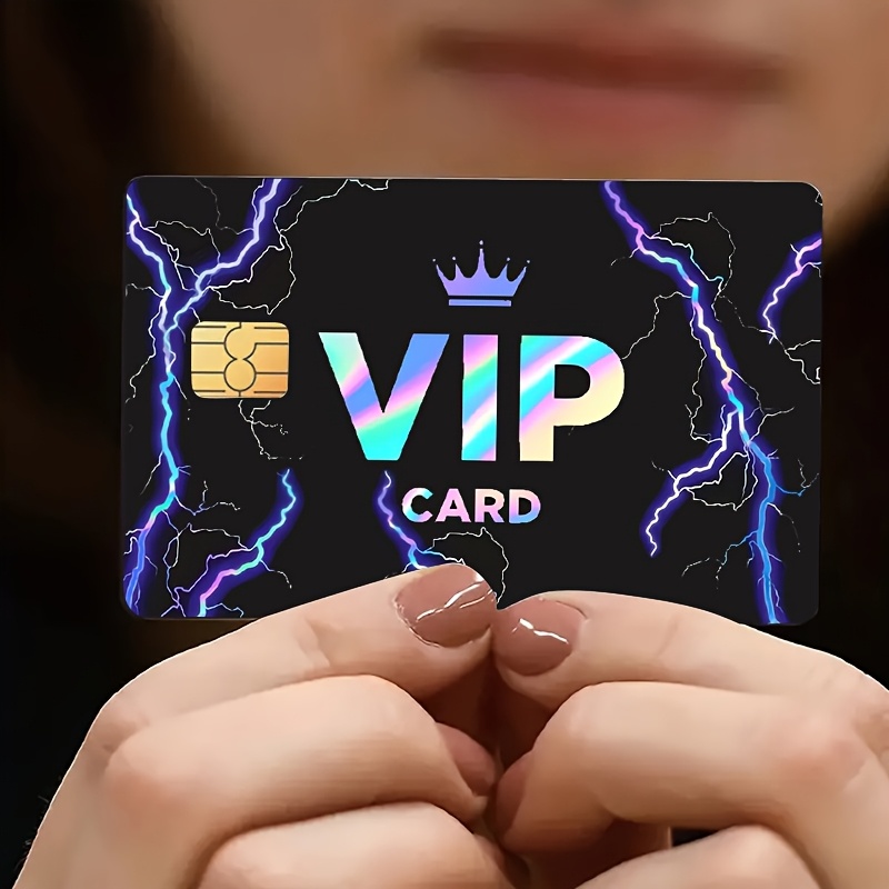 

Décalcomanie de carte PVC VIP, , noir avec bloc de couleur, étanche et , protège de crédit et de débit, cadeau décoratif cool, non