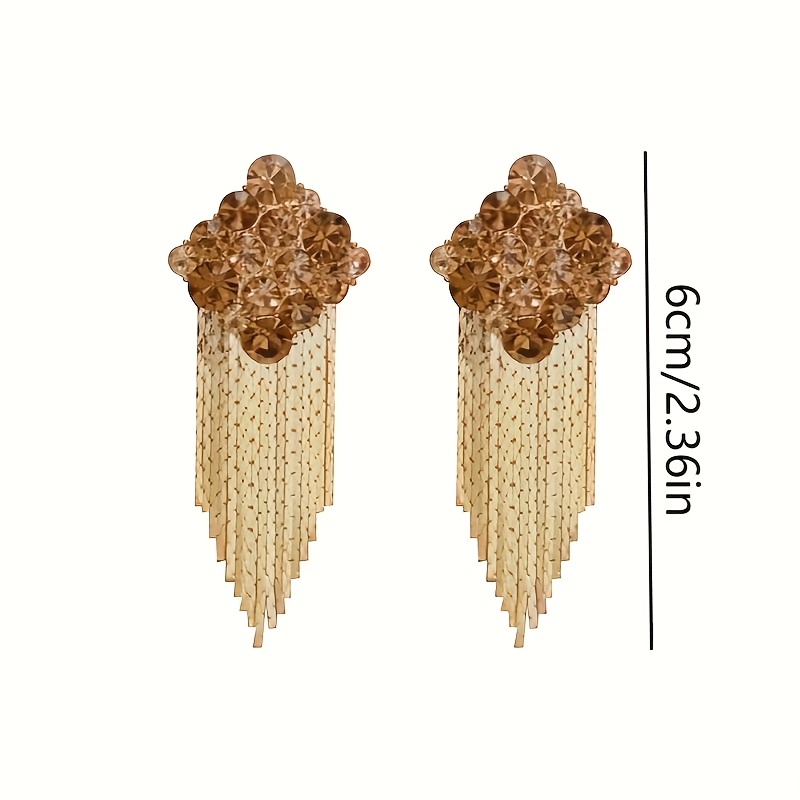   shining tassel earrings exquisite and high end stud earrings elegant ear additions Product details 3
