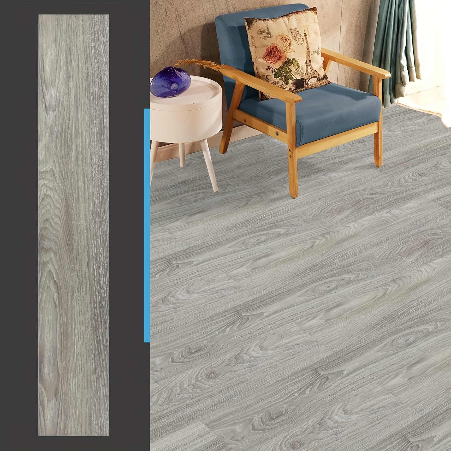 10pcs 40Cm X 15Cm Peel And Stick Floor Tiles, Self-* Luxury Vinyl Flooring Plank, Waterproof Wood Grain Planks * for Kitchen, Living Room