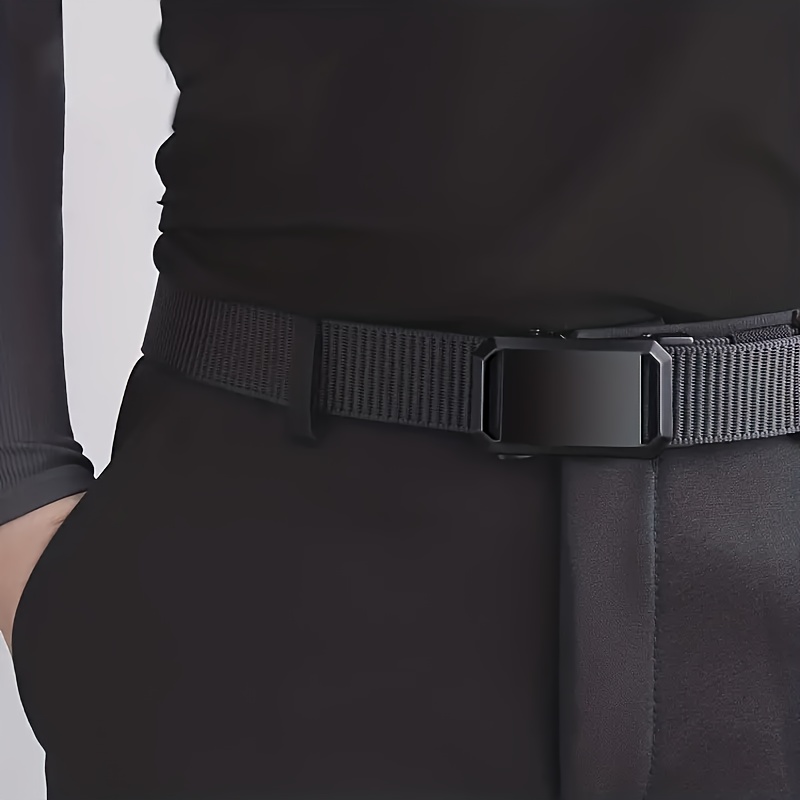 Men's Canvas Sports Belts with Automatic Buckles