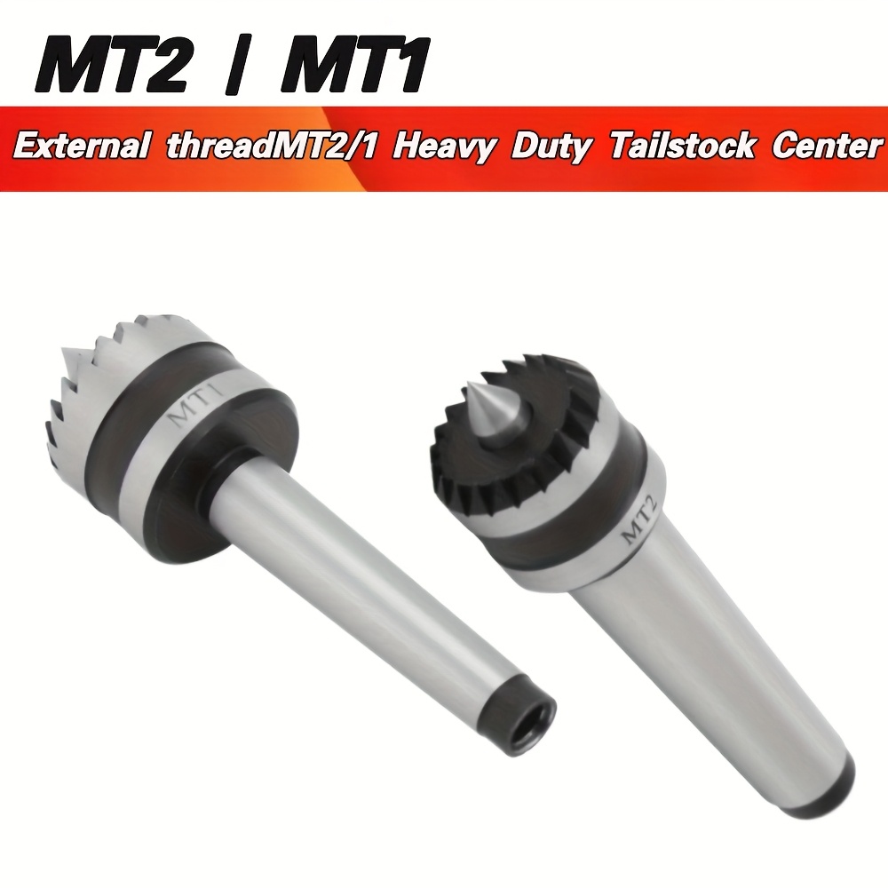 Heavy Duty Live Tailstock Center, Metal Wood Lathe Tool MT2 Live Center Shaft Mt2 5 Slot Morse Taper Lathe Metal Turning For Lathes For Woodworking