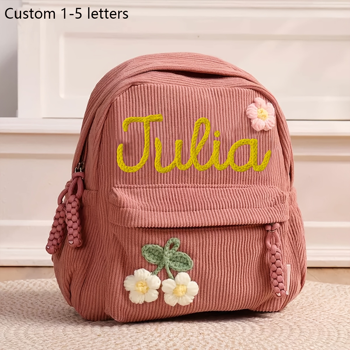 TEMU [Personnalisé] 1pc Sac à dos personnalisé avec nom, Sac à dos de voyage, Unisexe, Cadeau d'anniversaire, Cadeau de rentrée scolaire