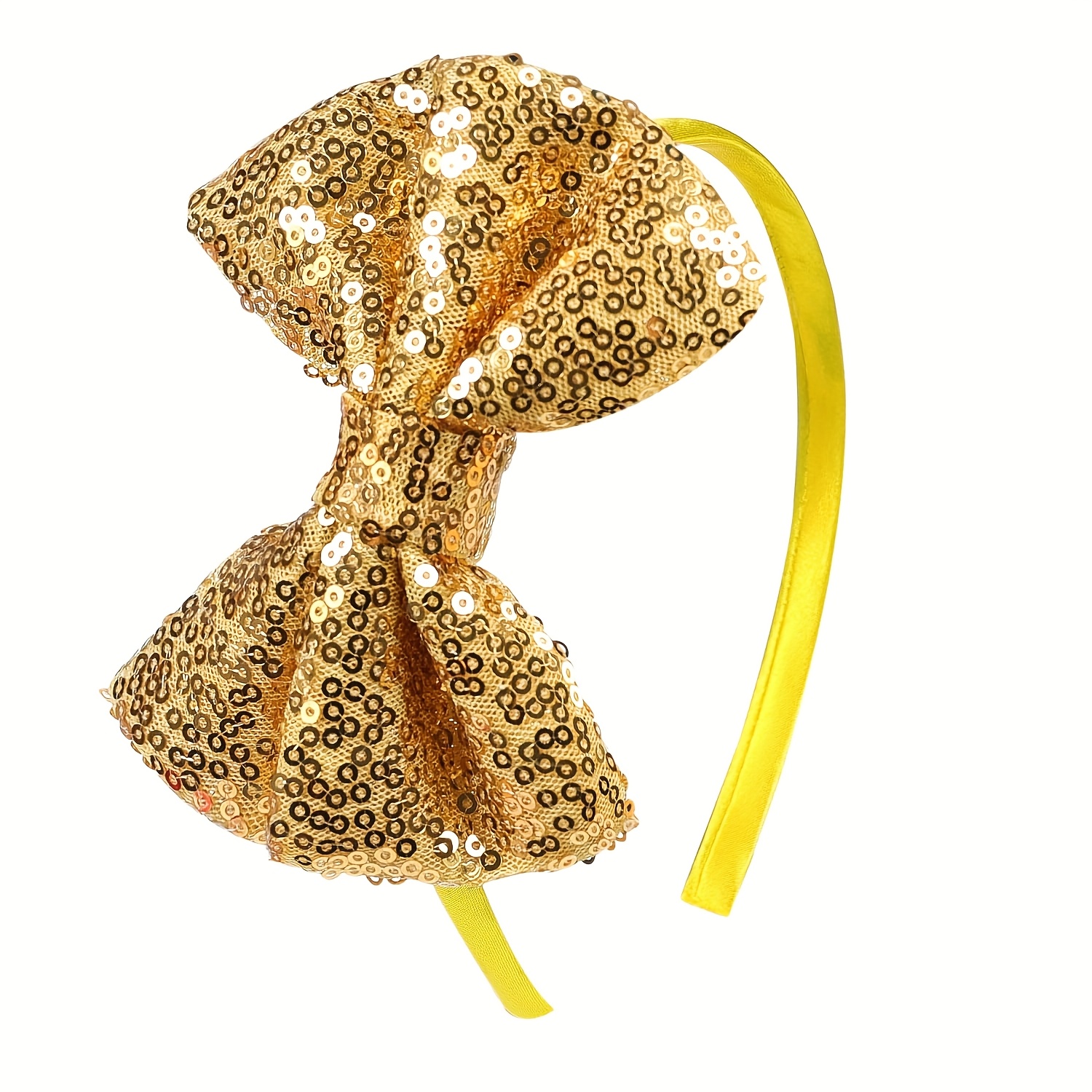 TEMU Fascia con di paillettes da 5 pollici, fermaglio per capelli non danneggiante, accessorio per capelli con grande lucido natalizio