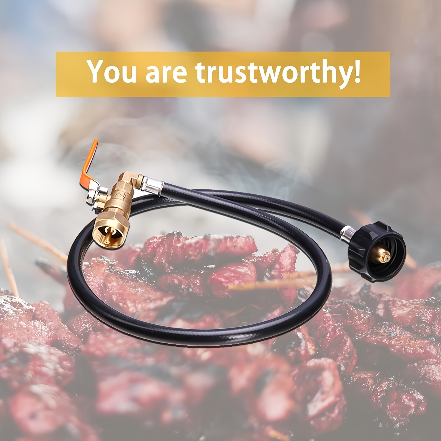 TEMU Propane Refill Adapter For 1 Lb. Tanks, 3ft Propane Refill Adapter Hose, 1lb Propane Tank Refill Adapter, Propane Tank Refill Adapter, 1 Lb