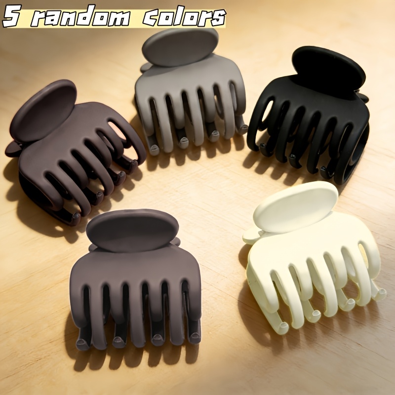 TEMU 5pcs Pinces à Cheveux Double Rangée , Adaptées aux Quotidiens et aux Loisirs à , Fixent Facilement les Queues de Cheval Basses et les Coiffures