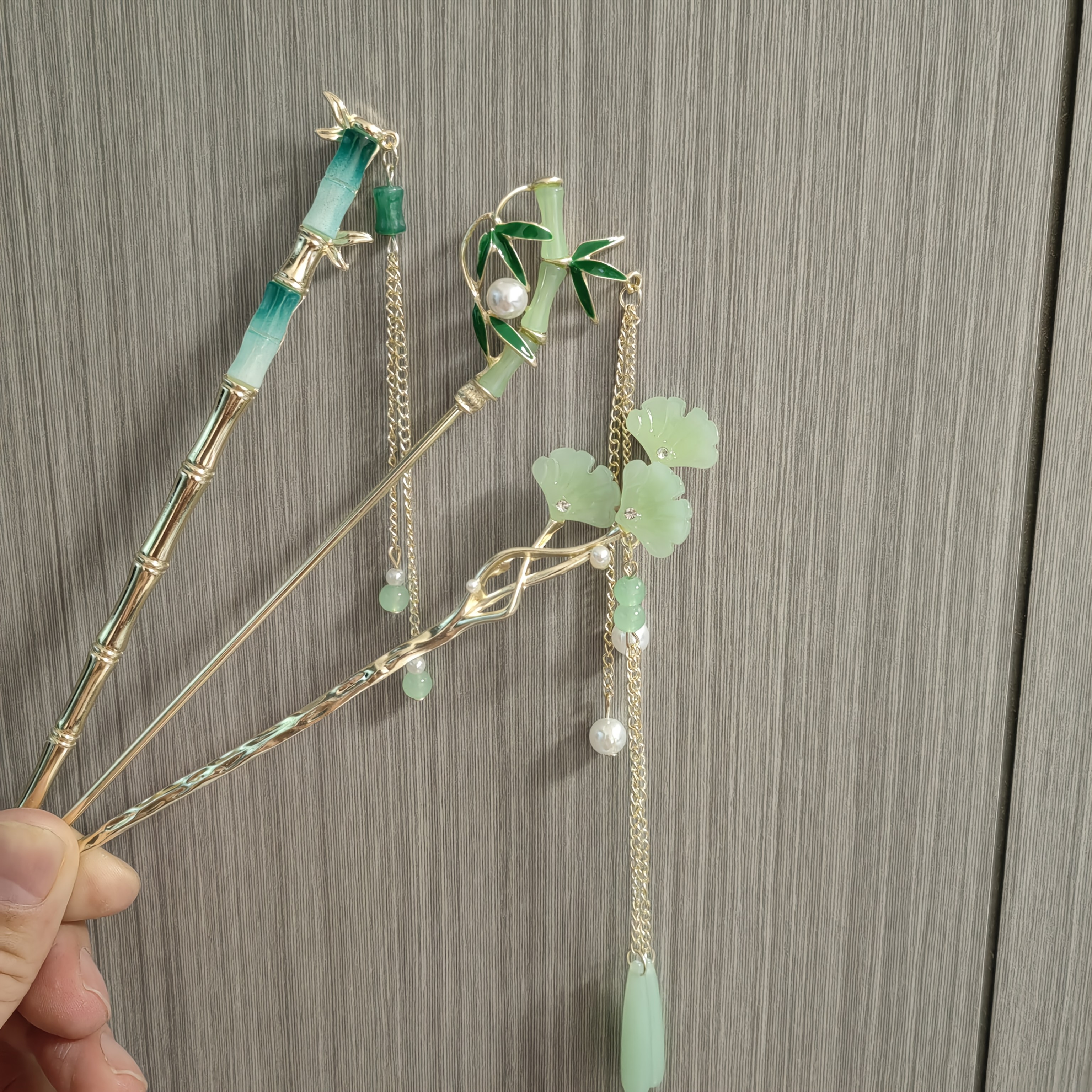 New Chinese Style Bamboo Tassel Hairpin For Women, 2026 New Arrival, Back Of Head Updo Hairpin, Ancient Style Hanfu Pin Headwear