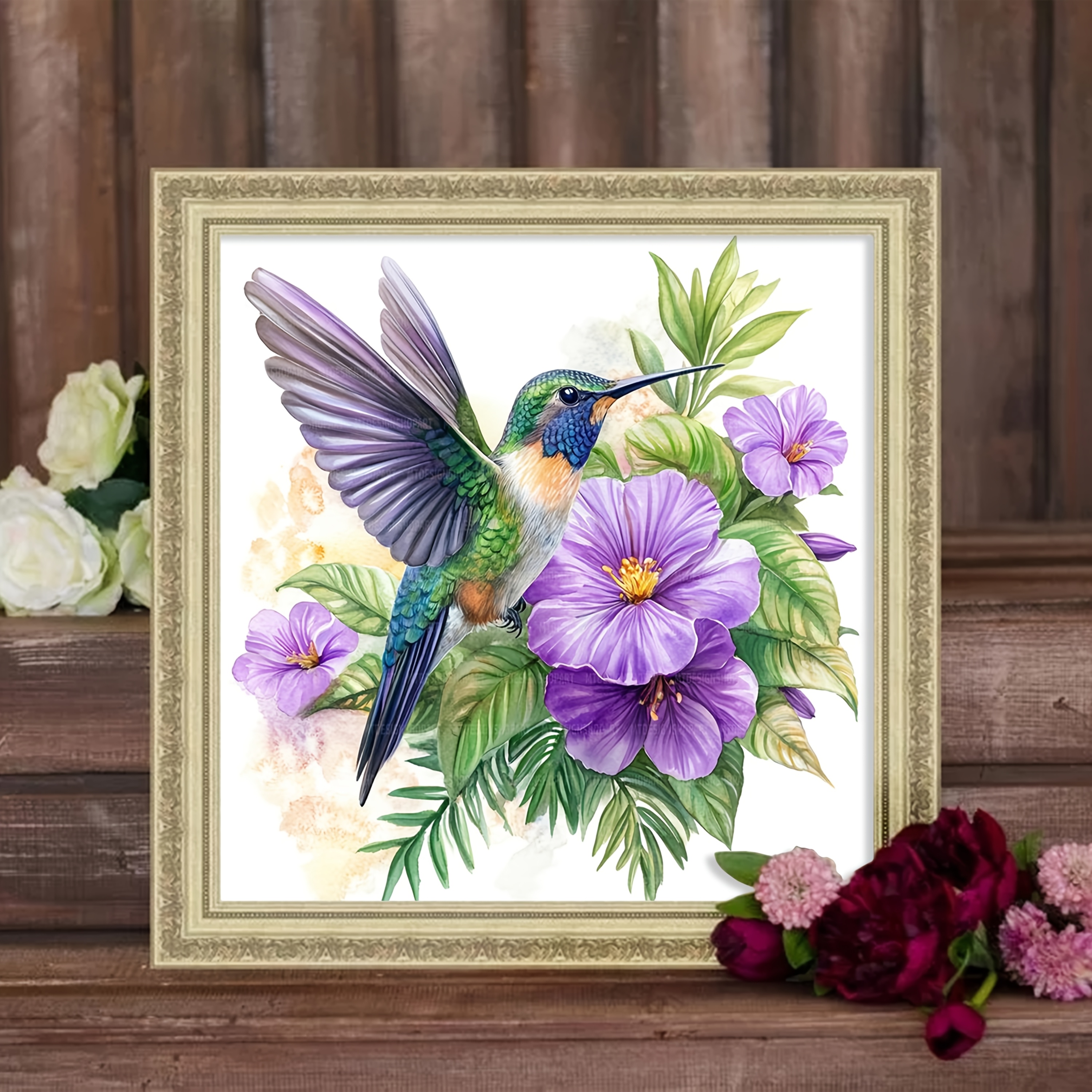 Hummingbird Theme Cross Stitch Kit for DIY Art Needlework Supplies