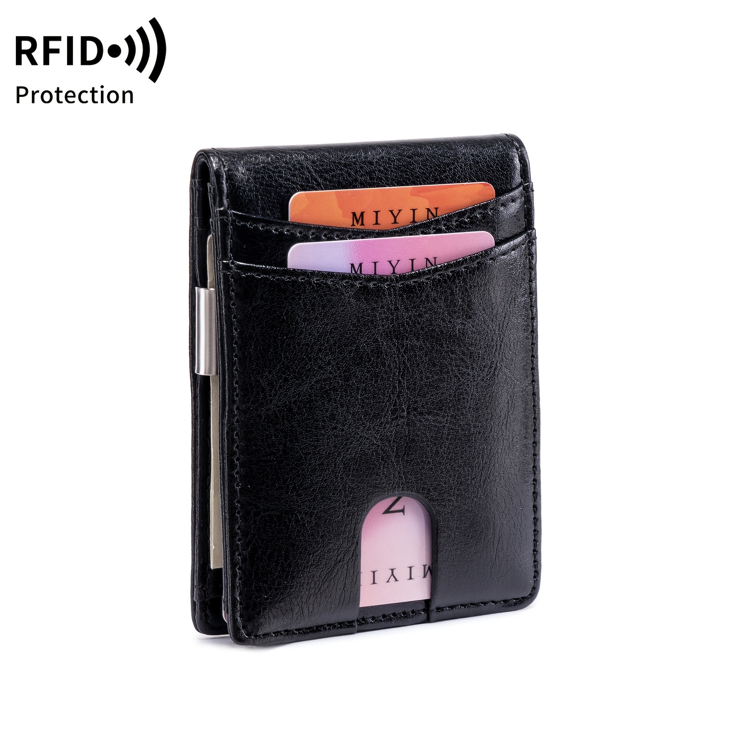 Bifold Rfid Slim Wallets With Money Clip Slim Front Credit Card Holder With Card Slots Coin Purse
