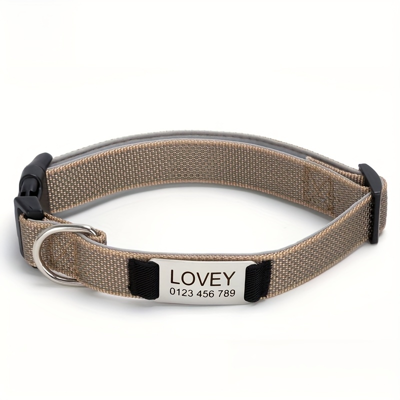 TEMU Customized Personalized Reflective Multicolor Nylon Dog Collar With Starry Design, Soft And Comfortable, Durable And Wear-resistant For Cats,