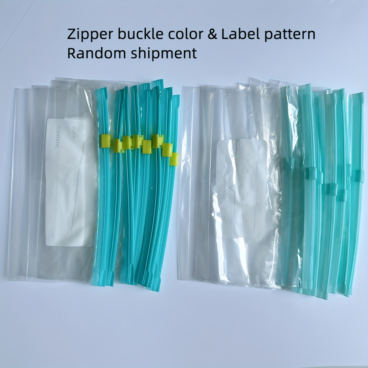 10pcs Transparent PE Storage Bags with Sliding Rope Seal - Reusable, Fresh-Keeping for Refrigerator & Freezer, Ideal for Fruits, Vegetables, Meats, and More, Food Storage