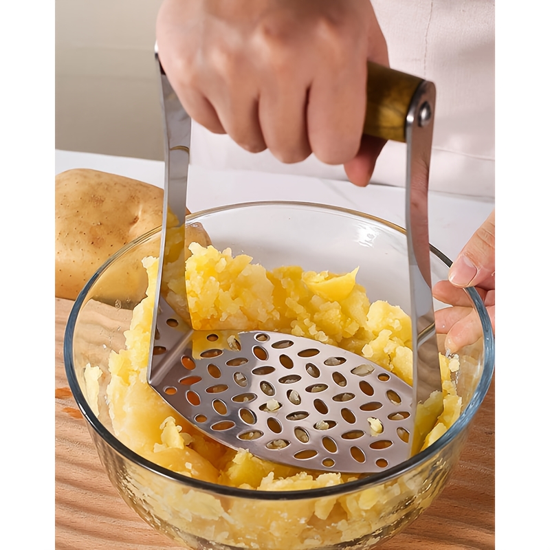 Heavy Duty Stainless Steel Potato Masher for Smooth Mashing