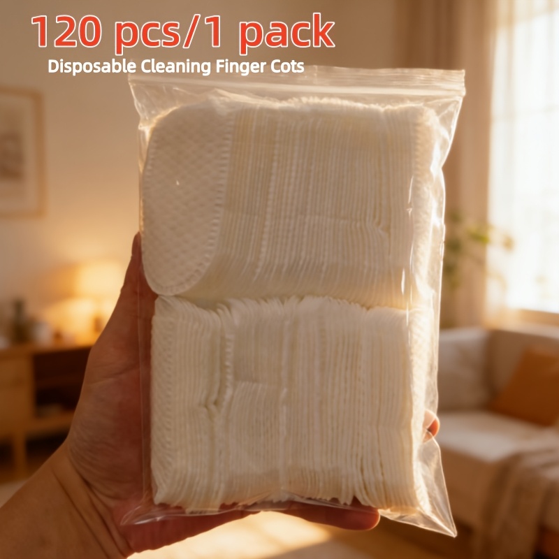 120 count pet cleaning finger cots wet wipes disposable finger cots suitable for cleaning pet cats and dogs essential for ear cleaning and pet   cleaning easy to store and carry gums pet oral hygiene Product details 0