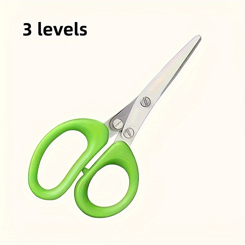3-layered Stainless Steel Kitchen Scissors - Versatile Onion And For Bbq And Indoor Use - Durable, Safe With Protective Cover And Built-in Cleaner