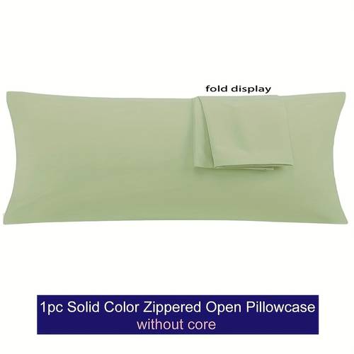 1 breathable microfiber pillowcase with zipper closure solid color multiple sizes