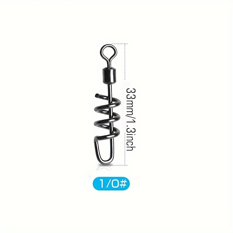 20pcs Fishing Swivels Corkscrew Snap Swivels Fishing Tackle Swivels Leader Lure Jigs Line Connector