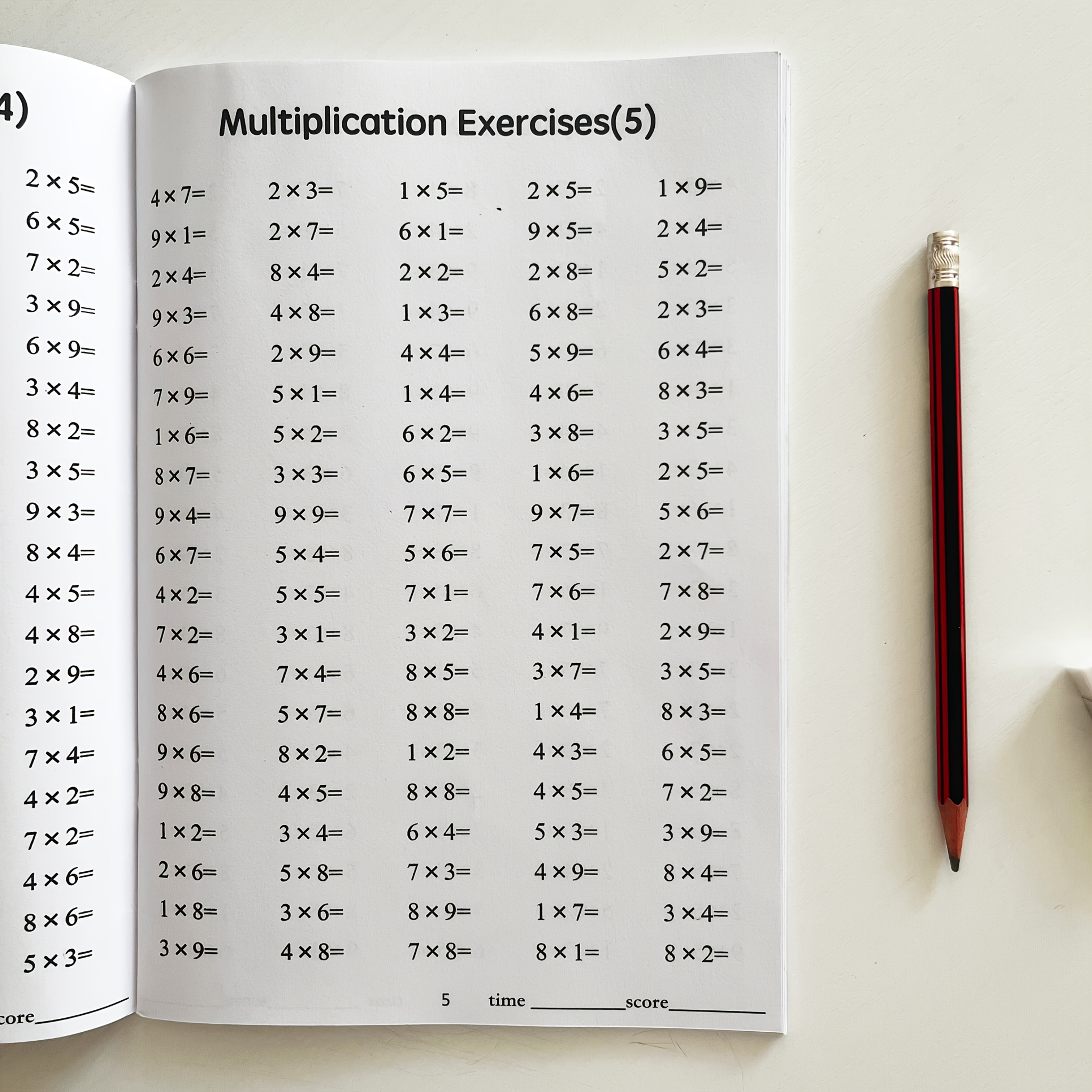math worksheets sold on Temu United States